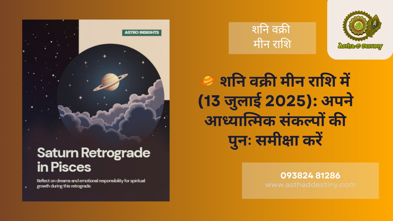 🪐 शनि वक्री मीन राशि में (13 जुलाई 2025): अपने आध्यात्मिक संकल्पों की पुनः समीक्षा करें